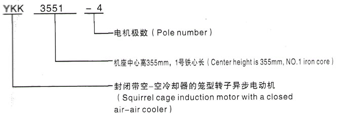 YKK系列(H355-1000)高压Y4004-4三相异步电机西安泰富西玛电机型号说明